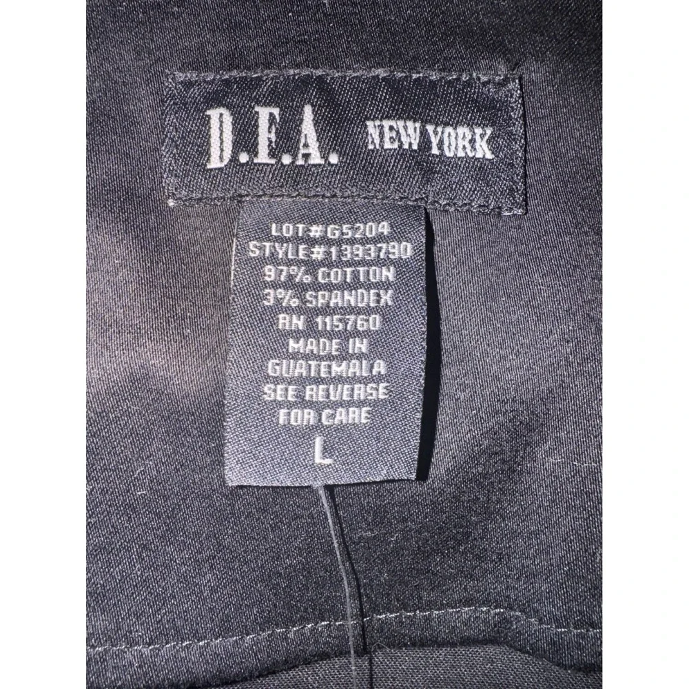 D.F.A. New‎ York Black Gold Grommet Embellished Jacket Statement Coat Size L